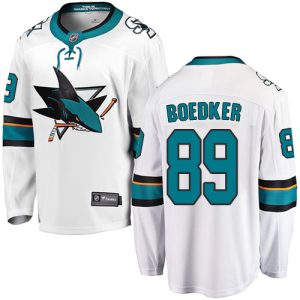 Kinder San Jose Sharks Eishockey Trikot Mikkel Boedker #89 Breakaway Weiß Fanatics Branded Auswärts